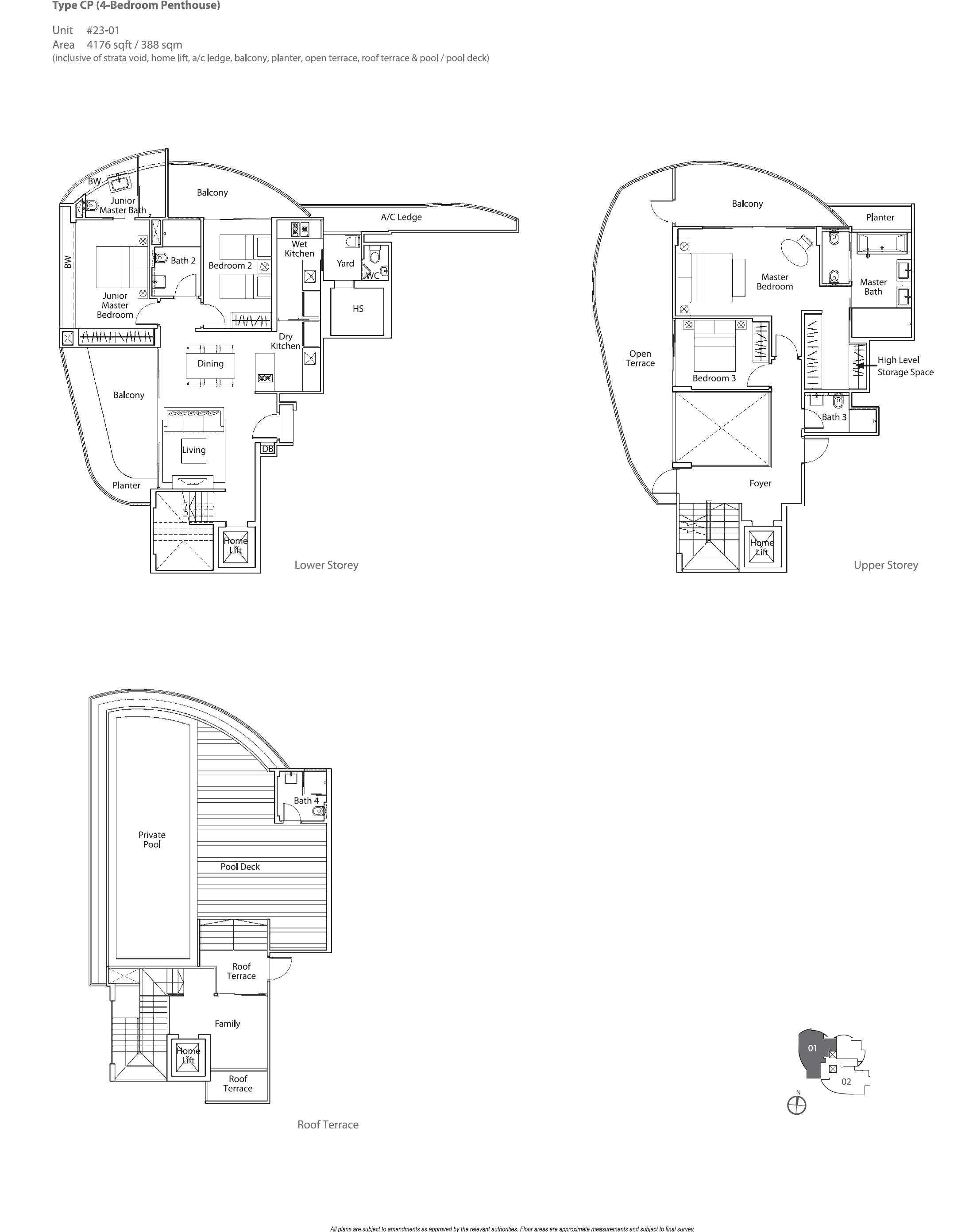 Lucida 4 Bedroom Floor Plan 2